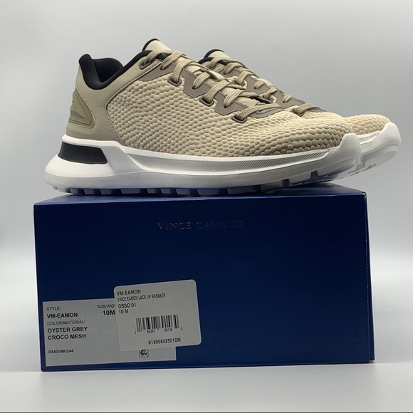 Vince Camuto Eamon Oyster Grey Lace-Up Sneaker - Picture 15 of 16